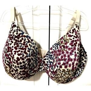 Cacique Sz 44H Lightly Lined Full Coverage Floral Print Bra RN 118641